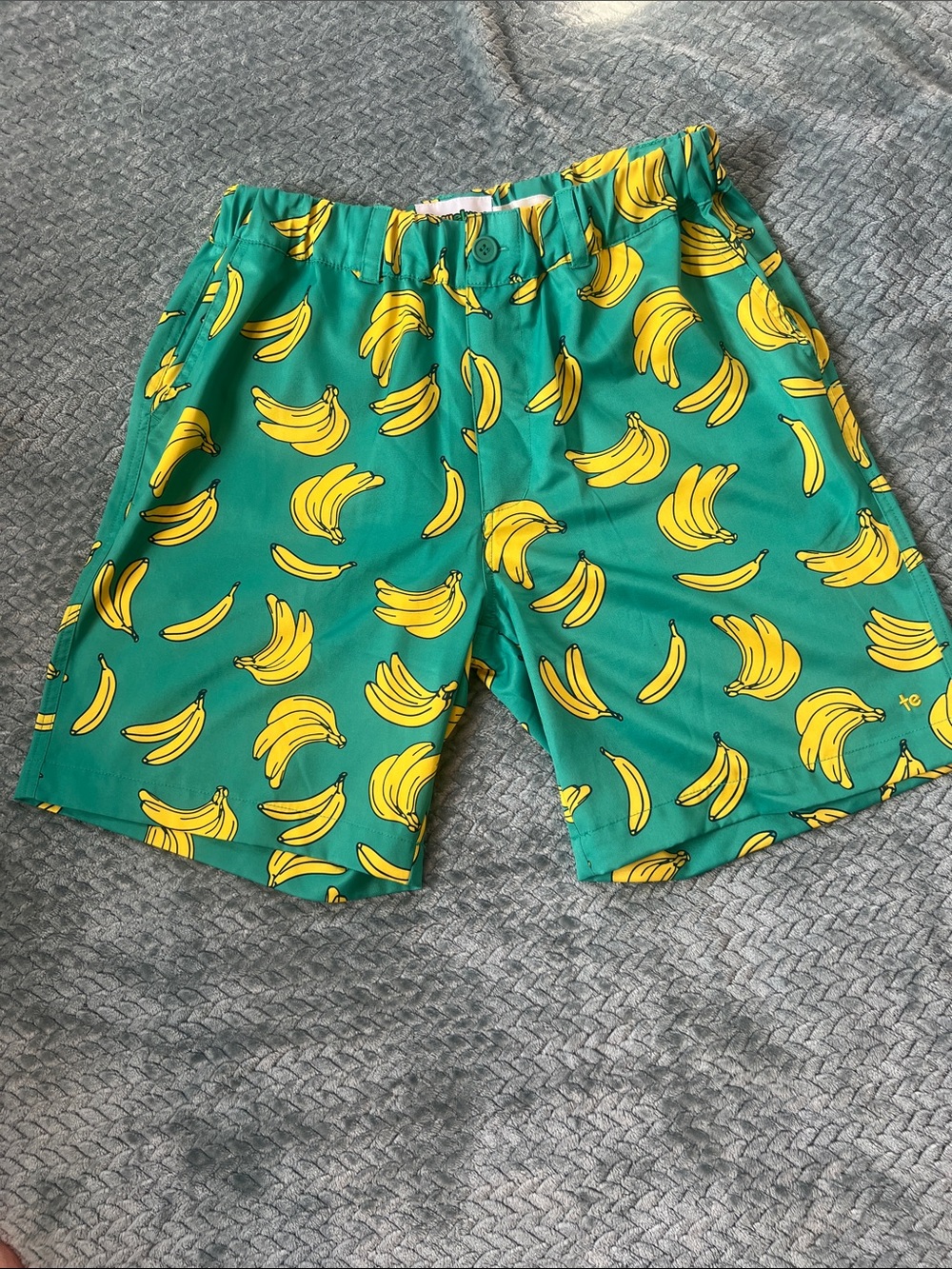 Tipsy Elves Green Banana Print Men’s Shorts